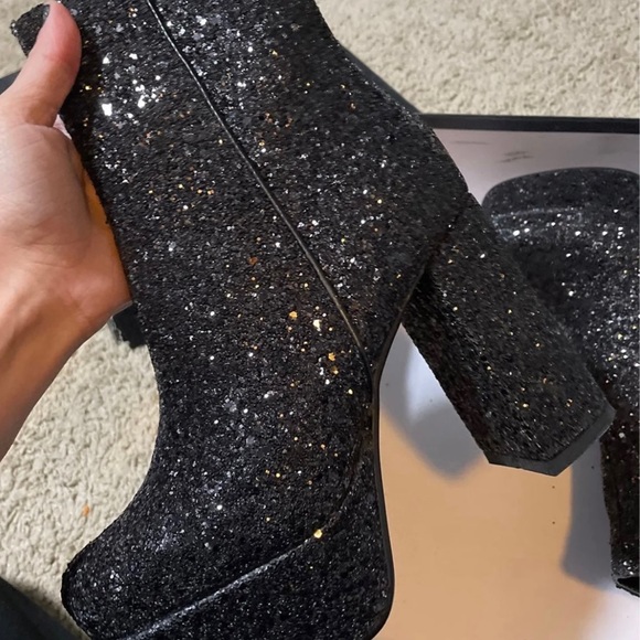 Dolls Kill Shoes - Us 5.5 dolls kill glittery black booties